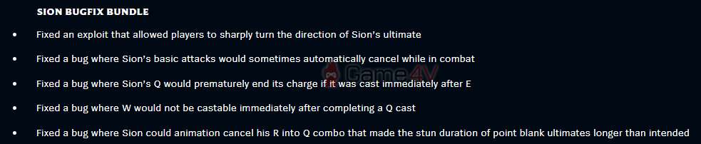 Riot Games đã công bố bản sửa lỗi của Sion trong bản vá 12.14 của Liên Minh Huyền Thoại.