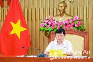 Đoàn đại biểu Quốc hội tỉnh Nghệ An tham gia phiên chất vấn trực tuyến do Ủy ban Thường vụ Quốc hội tổ chức