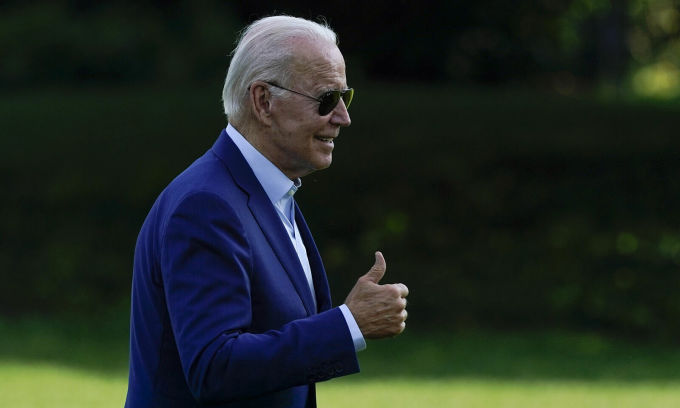 Tổng thống Mỹ Joe Biden tại khuôn viên Nhà Trắng ngày 20 tháng 7. Ảnh: AP.