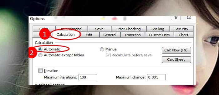 Mẹo sửa công thức Excel không tính toán và cập nhật tự động 2