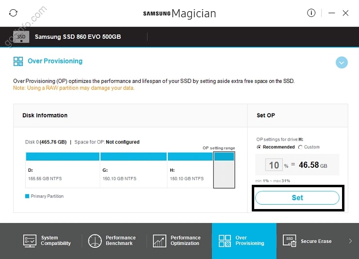 Sử dụng phần mềm quản lý ổ cứng Samsung Magician SSD