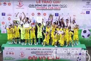 Thắng đậm Thanh Hóa, U9 Sông Lam Nghệ An tiếp tục lên ngôi vô địch Quốc gia